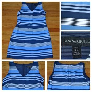 Women’s Banana Republic striped dress, size 0P 0 Petite